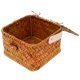 thumbnail image 5 of Cesta de almacenamiento tejida con asa Cesta de mimbre tejida para flores Contenedor para artículos diversos, 5 of 7