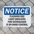 thumbnail image 5 of (2 Pack) Flashing Red Light Indicates Fire Extinguisher OSHA Notice Sign 24 Inch X 18 Inch Indoor / Outdoor Rust-Free Aluminum Metal Signs for Workplace, Workshop, and Construction Site, 5 of 8