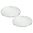 thumbnail image 1 of Uxcell 2 Pcs Soporte de Cocina Redondo con Patas, Diámetro de 11 Pulgadas, Parrilla de Acero Inoxidable 304 para Cocinar, Hornear, Barbacoa y Freír al Aire, Plata, 1 of 5