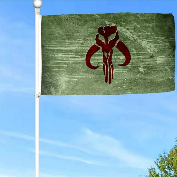 Bayyon Mandalorian Flag Banner with Grommets 3x5Feet Man cave Decor