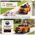 thumbnail image 5 of Dodge Kids Electric Ride-On Car, 12V Licensed Dodge Durango Electric Ride-On Toy with Parent Remote Control, Electric Car for Girls Ages 3–6, Features Music/LED Lights/Seat Belt, Orange, 5 of 12