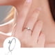 thumbnail image 3 of Corte princesa Moissanite Anillos para Mujeres Plata Solitario Anillo 1 Chapado D Color VVS1 Lab Creado Anillo 4 Prong Moissanite Anillo Tamaño 7, 3 of 6