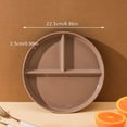 thumbnail image 1 of QJUHUNG 1/2pcs  Separated Portion Plate  Separated Plate  Fat Reduction Plate  Three Compartments  Anti-Fall Plastic Plate  School Plate  Happy Eid  Portable Food Tray  Suitable for Home, 1 of 7