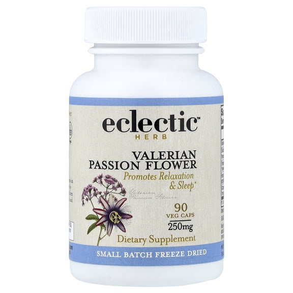 Eclectic Herb Freeze Dried, Valerian Passion Flower, 90 Veg Caps