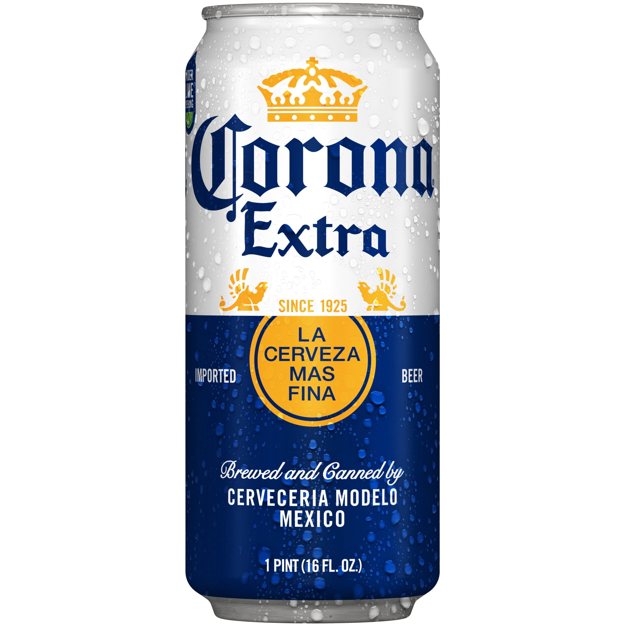 Corona Extra Mexican Lager Import Beer, 4 pack 16 fl. oz. Cans, 4.6% ABV
