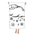 thumbnail image 1 of Snowflake Cloudy Hand Painted Pattern Hand Towel Bath Facecloth Soft Cotton Washcloth, 1 of 4