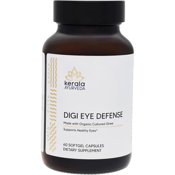 Kerala Ayurveda Digi Eye Defense | All-Natural Lutein & Zeaxanthin Eye Health Supplement | 60 Softgels, 60-Day Supply, Proprietary Blend | Daily Eye Vitamins for Adults with Active Screen Lifestyles