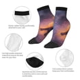 thumbnail image 3 of Bingfone Watercolor Sky Dragon Design Patterned Men's Women's Casual Cotton Socks, 3 of 5