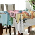 thumbnail image 3 of Qxltty Cute Cartoon Flamingo Square Tablecloth 60×90in Thick Wrinkle Resistant Heat Proof Durable Table Cover for Dining Table, 3 of 9
