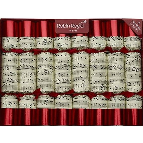 Handmade Christmas Crackers by Robin Reed - 8 x 10 inch containing musical whistles