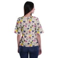 thumbnail image 4 of Moomaya Printed Round Neck Top For Women Elbow Sleeve Blouse Tunic Formal Wear, 4 of 6
