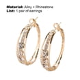 thumbnail image 7 of UDIYO Women Earrings Attractive Shiny Rhinestones Inlaid Hoop Earrings Piercing Jewelry for Party, 7 of 7