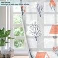 thumbnail image 4 of Yayeee Window Curtains Light Filtering 63"x52" Grommet Panel Pair Home Living Room Decor, Gray Cartoon Houses, 4 of 7