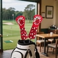 thumbnail image 3 of Uorisanigo Golf Club Covers Set, Driver Headcover and Fairway Wood Head Covers Hybrid Headcovers 3/5 Wood Headcover Leather Red Ladybug Golf Club Head Cover, 3 of 7