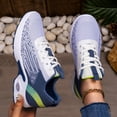 thumbnail image 2 of Rokment Women's Running Cross Training Shoes Breathable Mesh Comfortable Air Cushion Hiking Jogging Fitness Trainners Casual Walking Tennis Fashion Sneakers Blue Size 7, 2 of 6