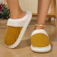 thumbnail image 6 of Wovix Women's on Fuzzy Slippers Memory Foam Cushionin House Slippers Outdoor Indoor Thermal Plush Bedroom Shoes Scuff with Fluffy Collar Lining, 6 of 7