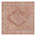 thumbnail image 3 of Unique Loom Outdoor Traditional Collection Area Rug - Valeria (5' 3" Square Rust Red/Ivory), 3 of 7