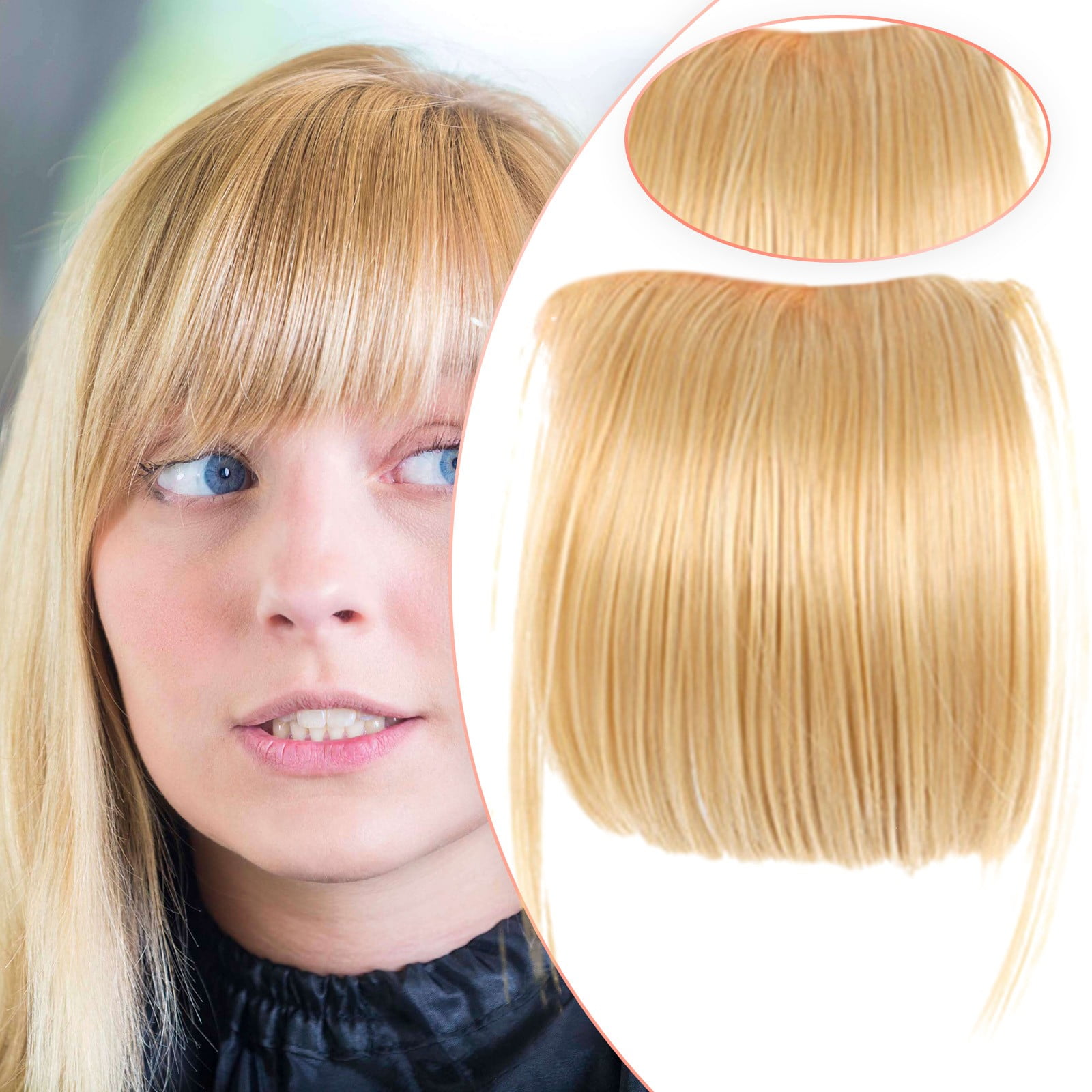 Ladies Bangs Wig Front Fringe Head Clipped In The Human Hair Extension Wig  Female Air Bangs Sideburns Qi Bangs Hairpin 