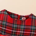 thumbnail image 5 of Fall Cotton Dresses for Girls Christmas Plaid Layer Tulle Long Sleeve Cute Dresses Festival Toddler Baby Girl's Outfits Red 12 Months, 5 of 7
