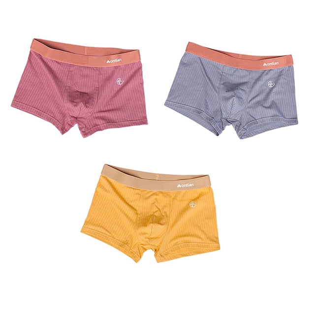 Ropa Interior Transpirable para Hombres Ropa Interior Plana de Color Sólido Poliéster, de Moda Y Cómoda para Actividades de Fitness Y Ocio