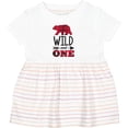 thumbnail image 3 of Inktastic Plaid Bear Wild and 1 with Arrow Girls Baby Dress, 3 of 5