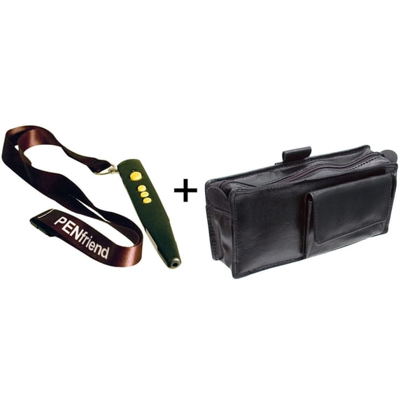 PenFriend 3 Voice Labeling System   Leather Case - MaxiAids Bundle