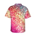 thumbnail image 3 of Bixox Men's Hawaiian Shirts Men's Purple Sparkling Print Short-Sleeve Shirt-Medium, 3 of 8