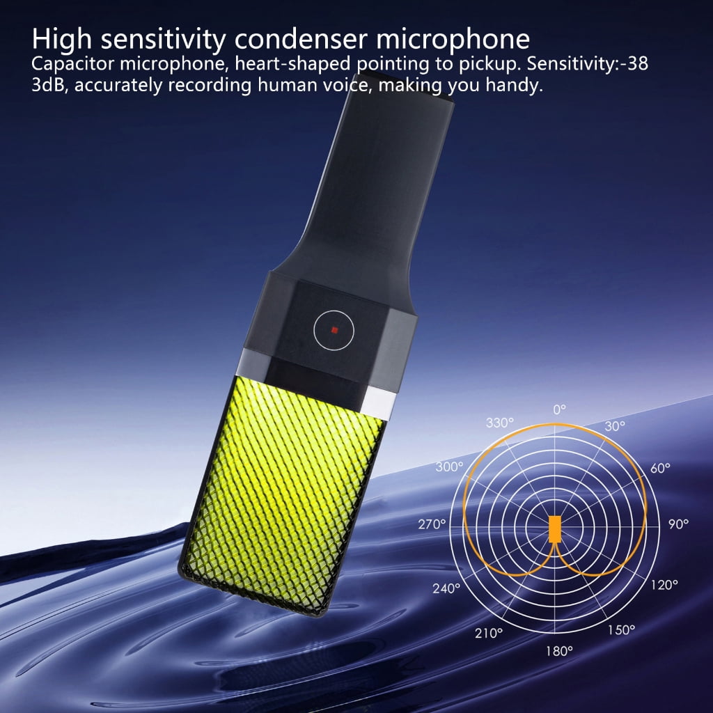 Noise Cancelling USB Condenser Microphone with Colorful Stand for Online Teaches