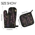 thumbnail image 2 of Yayeee Oven Mitts and Pot Holder Set of 2 Heat Resistant Kitchen Gloves Baking Hot Pad, Dark Gothic Floral, 2 of 5