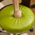 thumbnail image 3 of Zimtown Faux Leather Home Office Desk Chair, Swivel Rolling Computer Chair, Adjustable Vanity Chair Modern Task Chair for Adults, Green, 3 of 7