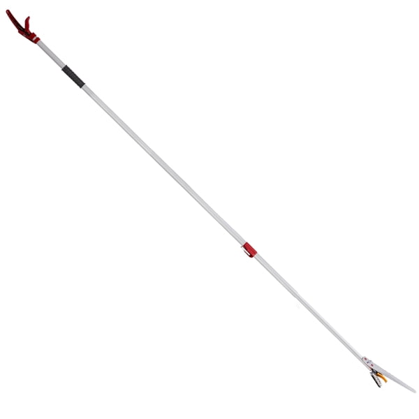 Long Reach Pruner for Garden, Cut & Hold Telescopic Pole Pruner, Fruit Picker Tree Branch Cutter with Lightweight Aluminum Extendable Handle, 5.9-9.8 FT