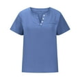 thumbnail image 2 of ZKCCNUK Womens Tops Summer Tops Cap Sleeve Cotton T Shirts V Neck Tank Top Casual Basics Tee, 2 of 5