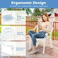 thumbnail image 2 of Gymax Set Of 2 Patio Cast Aluminum Dining Chairs Armrests Outdoor Stackable White, 2 of 6