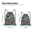 thumbnail image 2 of Fotbe Colorful Carp Streamer Bolsa Mochila con Cordón Estampada, Bolsa de Gimnasio Deportiva, Bolsa Cinch, Bolsa con Cordón para Hombres y Mujeres-Medium, 2 of 6