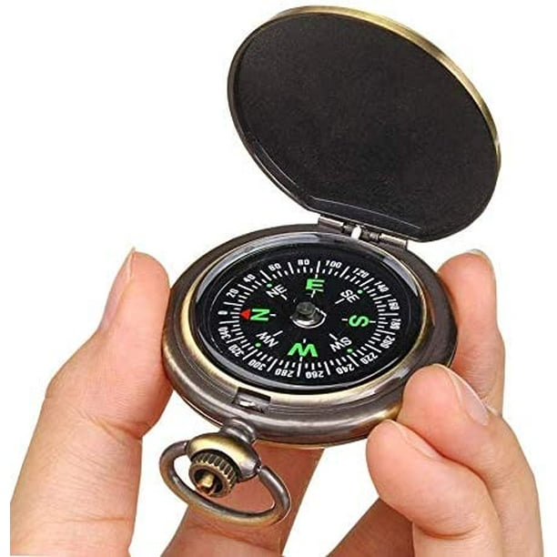 Pocket compass, hiking compass for travel, campsite, walking, exploration