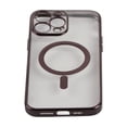 thumbnail image 4 of Funda protectora magnética Nikou para iPhone 13 Pro Max TPU a prueba de golpes Marco negro transparente, 4 of 10