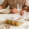 thumbnail image 4 of YYV Transparent Rectangular Plastic Food Storage Containers Leakproof Fridge-Safe Meal Prep Boxes with Lids Stackable Pantry Refrigerator Organization Food Storage Containers, 4 of 6