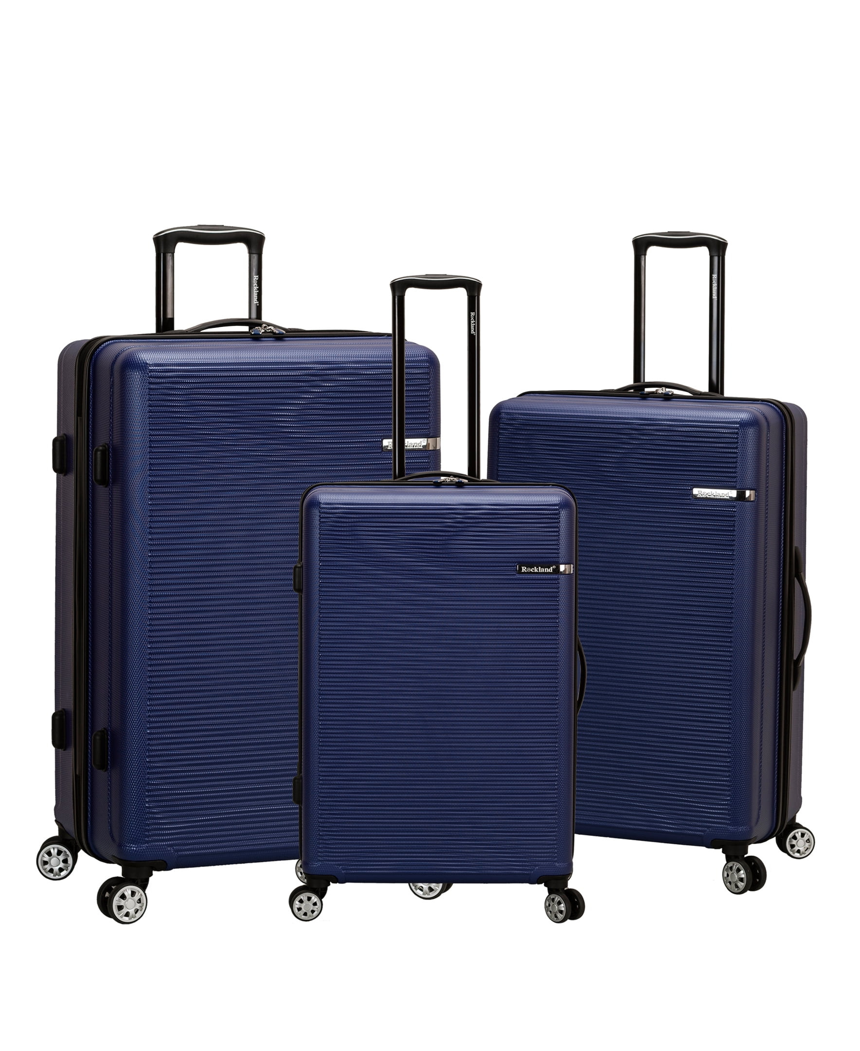 Rockland Luggage Skyline 3 Piece Hardside ABS Non-Expandable Luggage ...