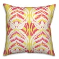 thumbnail image 2 of Creative Products Yellow and Pink Leaf Pattern 20x20 Indoor / Outdoor Pillow, 2 of 2