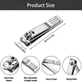 thumbnail image 2 of RAGUPEL Nail Clippers Set,Large Toenail Clippers for Thick Nails,15Mm Sharp Curved Blade Clippers Cutter,Finger Nail Clippers for Men,Women,Seniors (4Pcs,Black,Silver,Green,Blue), 2 of 11