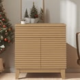 thumbnail image 6 of Fluted Sideboard Buffet Cabinet with Storage, Modern Floor Storage Cabinet with Drawers, Adjustable Shelves and 2 Doors, 6 of 8