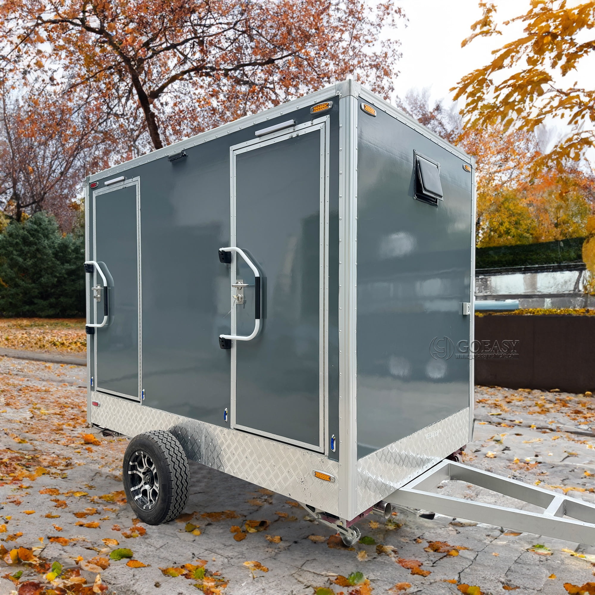 GOEASY Vehicle Luxury Mobile Restroom Trailer | Premium Portable Bathroom for Events, Weddings, and Outdoor Activities
