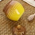 thumbnail image 5 of NANMELX Traditional Ceramic Honeys Pot Set With Lid And Stirring Stick Porcelain Jar, 5 of 19