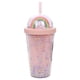 thumbnail image 1 of Inteprter Botella de agua duradera con pajita, múltiples opciones de colores, múltiples opciones de colores, taza de agua de plástico Teteras rosa, 1 of 6