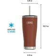 thumbnail image 2 of ICON Series by THERMOS Gobelet Froid en Acier Inoxydable avec Paille, 24 Onces, Saddle, 2 of 3