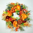 thumbnail image 6 of TAIAOJING Artificial Fall Wreaths For Rustic Autumn Wreath With Pumpkin Rose Berry Branchesm ThanksgivingFront Door Window Home Decor, 6 of 9