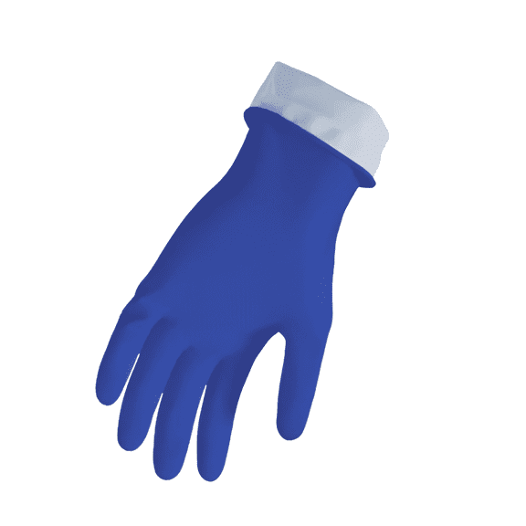 Premium Nitrile Cleaning Gloves – Latex-Free, Vinyl-Free – Reusable Household & Dishwashing Gloves – Large Size (1 Pair) Color: Blue