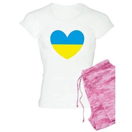 

CafePress - I Stand With Ukraine Heart Pajamas - Women s Light Pajamas