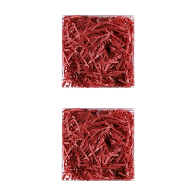stanreset 1 Pack Lafite Paper Raffia Filler Colorful Shredded Candy Filling Material Wrap Supplies Gadgets for Easter New Year Wine red 2Set