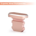 thumbnail image 2 of Iphone Anti Dust Plug, Iphone 8 Pin Plug & 3.5 Mm Headphone Plug with Protective Cover Charging Connector + Headphone Jack Compatible with Iphone Xs Max Iphone 11 Pro 7 8 Plus Pink Gold, 2 of 4